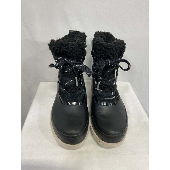 Sorel 'Joan Of Arctic' Black Leather Boots Size 8 - Picture 4 of 6